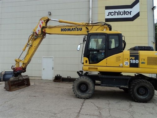 Product picture KOMATSU PW180-7E0 WHEELED EXCAVATOR OPERATION & MAINTENANCE MANUAL